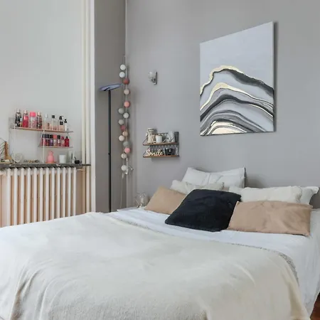 Splendid Flat With Fireplace - Auteuil